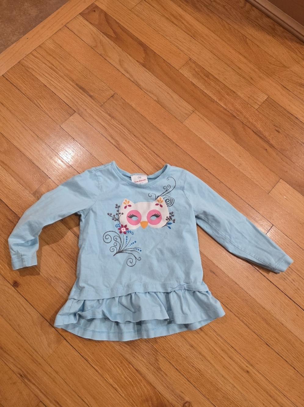 Hanna Andersson Cat Design Long Sleeve Shirt